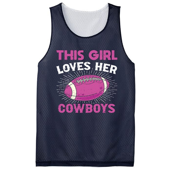 This Girl Loves Her Cowboy Mesh Reversible Basketball Jersey Tank