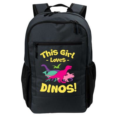 This Girl Loves Dinos - Funny Dinosaur Lover Gift Daily Commute Backpack