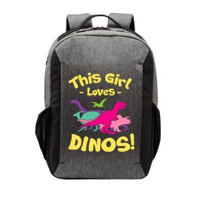 This Girl Loves Dinos - Funny Dinosaur Lover Gift Vector Backpack