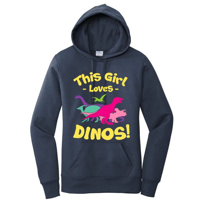 This Girl Loves Dinos - Funny Dinosaur Lover Gift Women's Pullover Hoodie