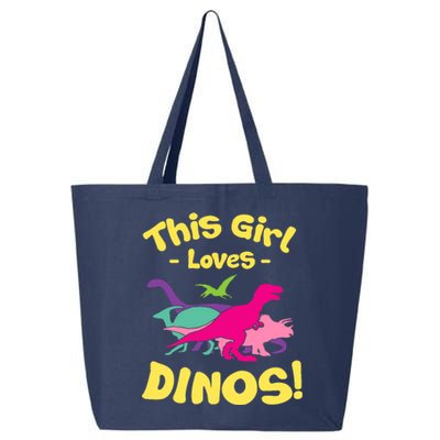 This Girl Loves Dinos - Funny Dinosaur Lover Gift 25L Jumbo Tote