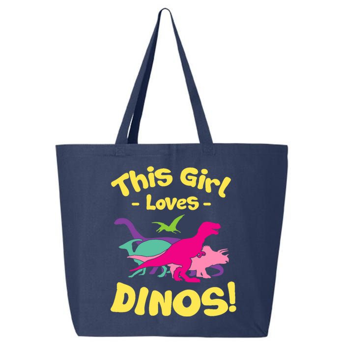 This Girl Loves Dinos - Funny Dinosaur Lover Gift 25L Jumbo Tote