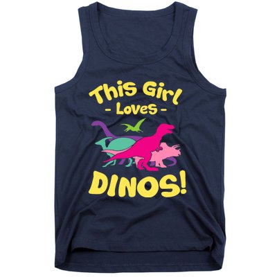 This Girl Loves Dinos - Funny Dinosaur Lover Gift Tank Top