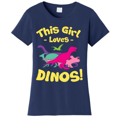 This Girl Loves Dinos - Funny Dinosaur Lover Gift Women's T-Shirt