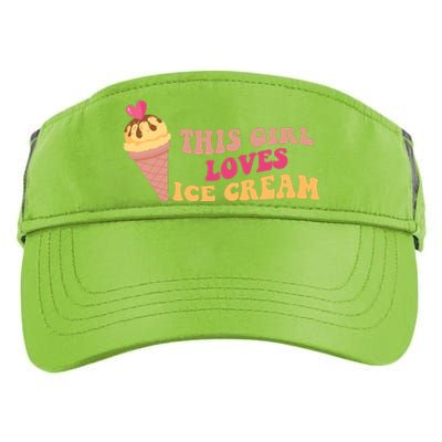 This Girl Loves Ice Cream Cute Gift Adult Drive Performance Visor