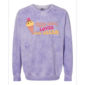 This Girl Loves Ice Cream Cute Gift Colorblast Crewneck Sweatshirt