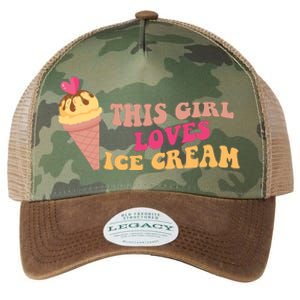 This Girl Loves Ice Cream Cute Gift Legacy Tie Dye Trucker Hat