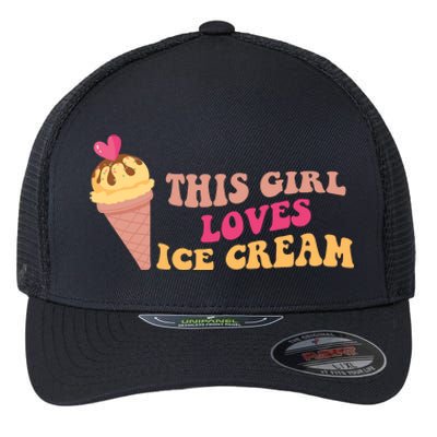 This Girl Loves Ice Cream Cute Gift Flexfit Unipanel Trucker Cap