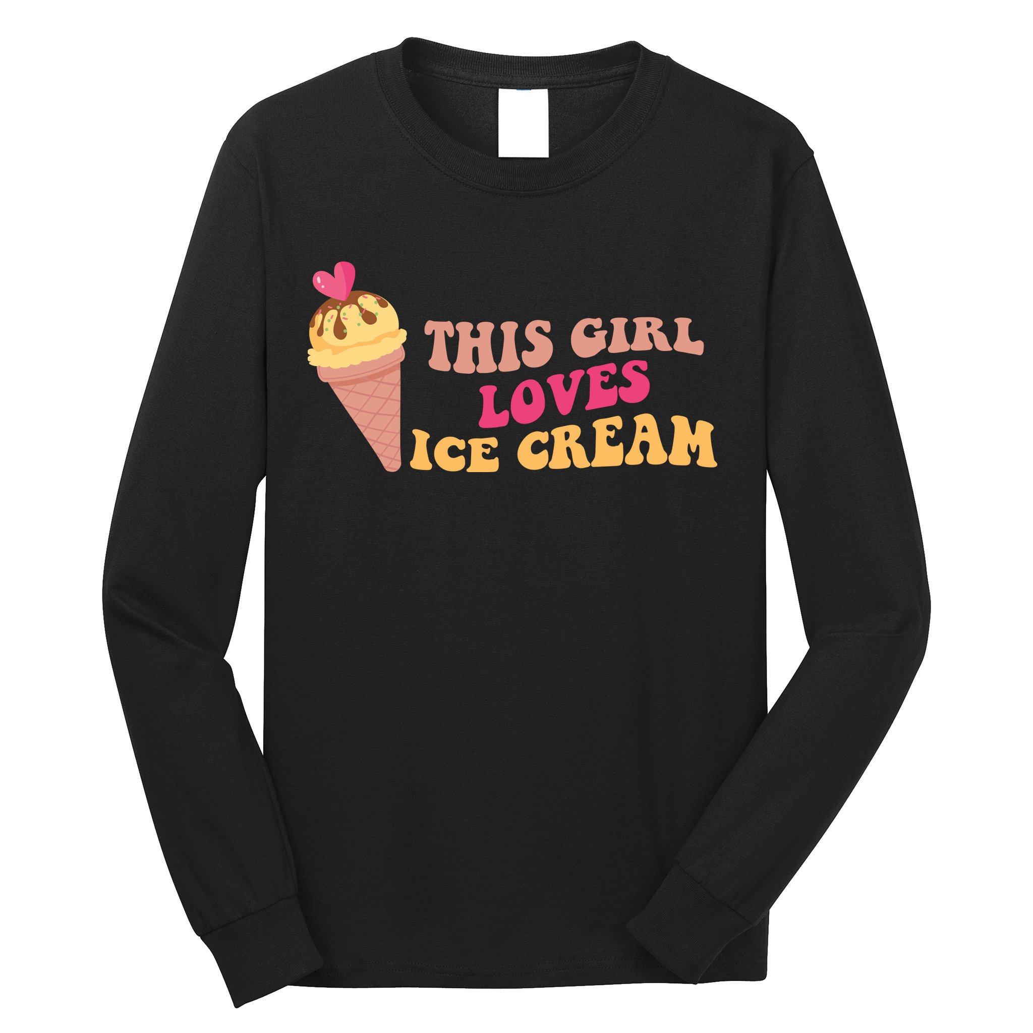 This Girl Loves Ice Cream Cute Gift Long Sleeve Shirt