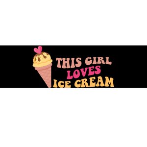 This Girl Loves Ice Cream Cute Gift Bumper Sticker