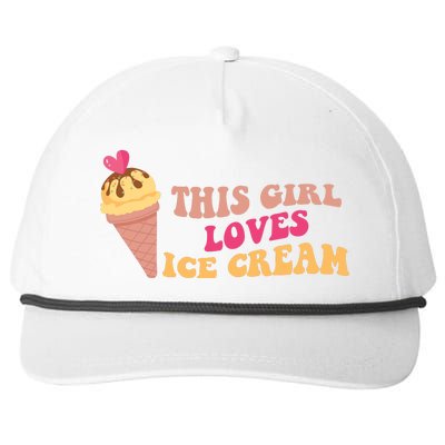 This Girl Loves Ice Cream Cute Gift Snapback Five-Panel Rope Hat