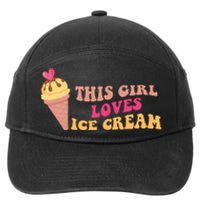 This Girl Loves Ice Cream Cute Gift 7-Panel Snapback Hat