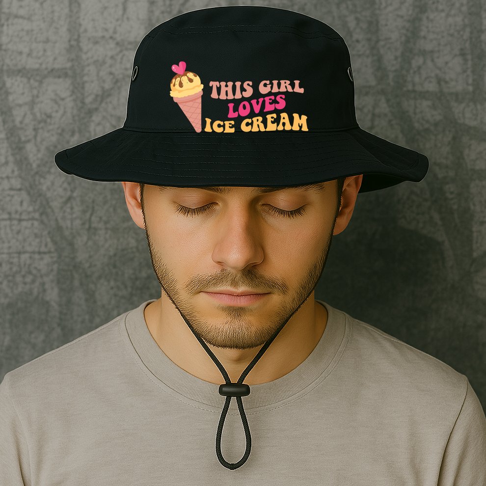 This Girl Loves Ice Cream Cute Gift Bucket Hat