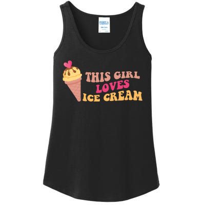 This Girl Loves Ice Cream Cute Gift Ladies Essential Tank