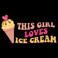 This Girl Loves Ice Cream Cute Gift Flatbill Hat