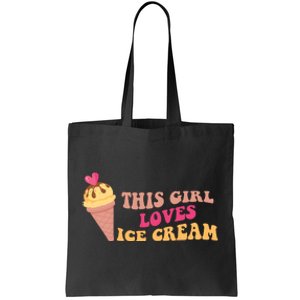 This Girl Loves Ice Cream Cute Gift Tote Bag