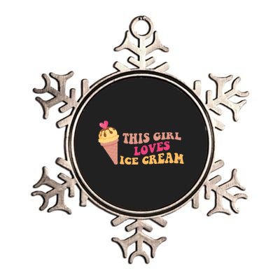 This Girl Loves Ice Cream Cute Gift Metallic Star Ornament