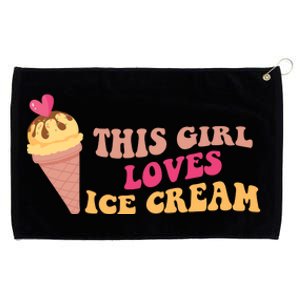 This Girl Loves Ice Cream Cute Gift Grommeted Golf Towel