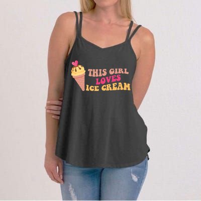 This Girl Loves Ice Cream Cute Gift Women's Strappy Tank