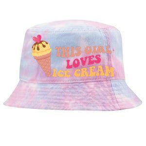 This Girl Loves Ice Cream Cute Gift Tie-Dyed Bucket Hat