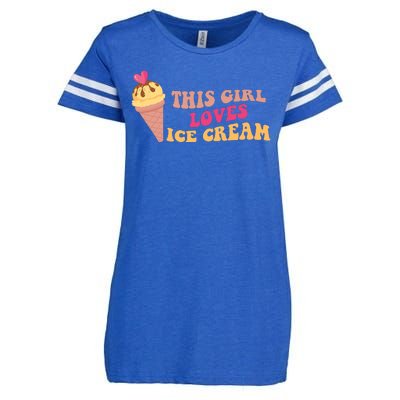 This Girl Loves Ice Cream Cute Gift Enza Ladies Jersey Football T-Shirt