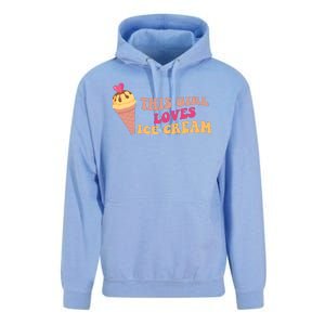 This Girl Loves Ice Cream Cute Gift Unisex Surf Hoodie