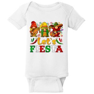 Three Gnomes Let's Fiesta Cinco De Mayo Mexican Baby Bodysuit