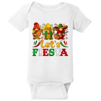 Three Gnomes Let's Fiesta Cinco De Mayo Mexican Baby Bodysuit