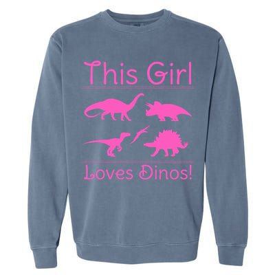 This Girl Loves Dinos - Dinosaur Garment-Dyed Sweatshirt