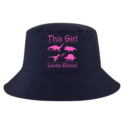 This Girl Loves Dinos - Dinosaur Cool Comfort Performance Bucket Hat