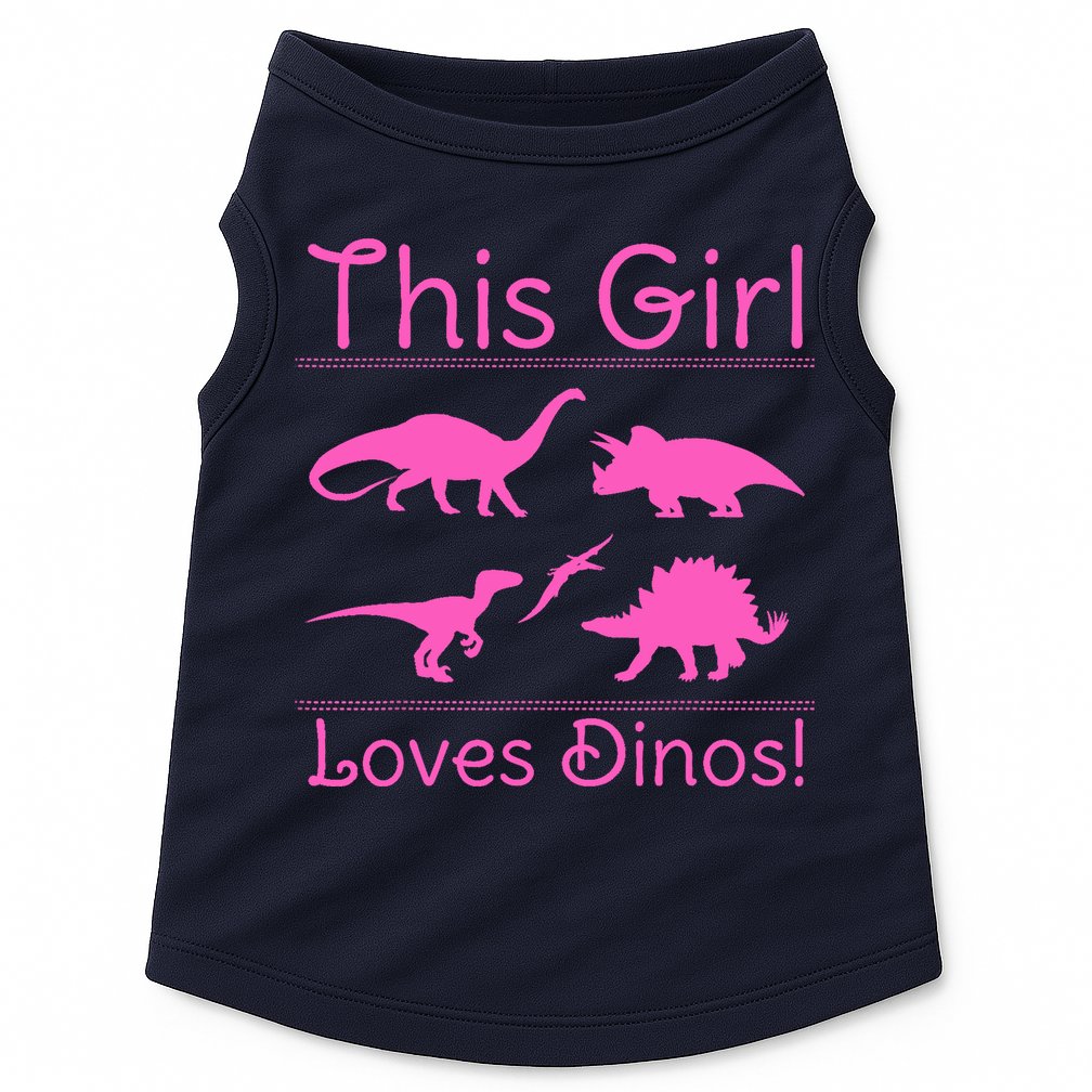 This Girl Loves Dinos - Dinosaur Doggie Tank