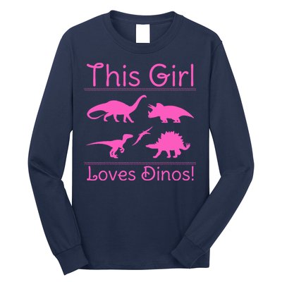 This Girl Loves Dinos - Dinosaur Long Sleeve Shirt