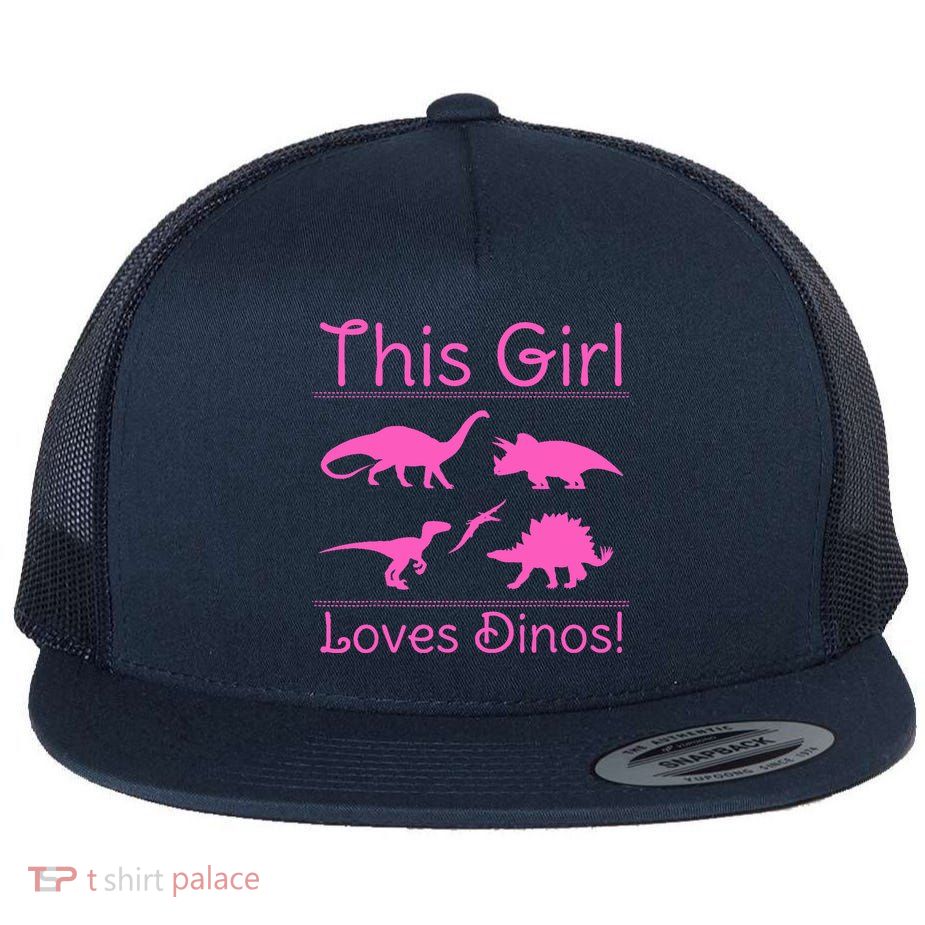 This Girl Loves Dinos - Dinosaur Flatbill Hat