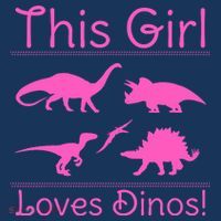 This Girl Loves Dinos - Dinosaur Premium T-Shirt