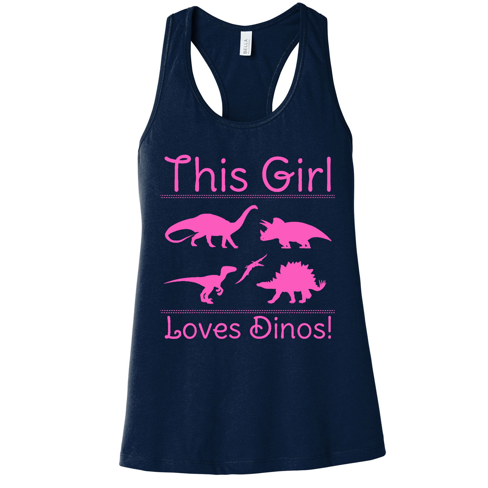 This Girl Loves Dinos - Dinosaur Womens Tank Top