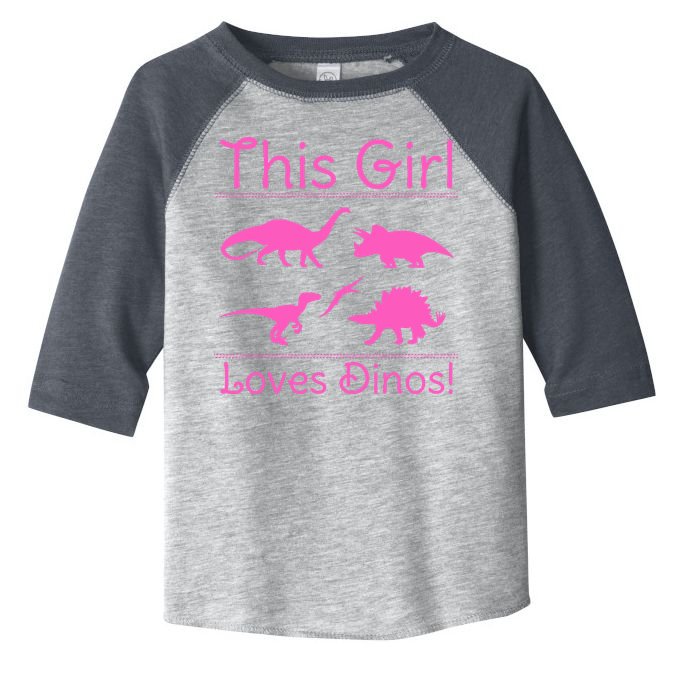 This Girl Loves Dinos - Dinosaur Toddler Fine Jersey T-Shirt