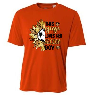 This Gigi Loves Her Soccer Boy Soccer Gigi Grandma Cool Gift Cooling Performance Crew T-Shirt