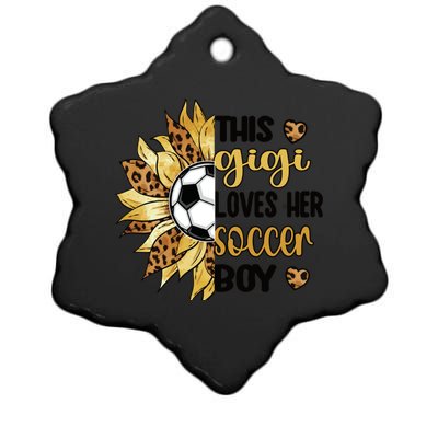 This Gigi Loves Her Soccer Boy Soccer Gigi Grandma Cool Gift Ceramic Star Ornament