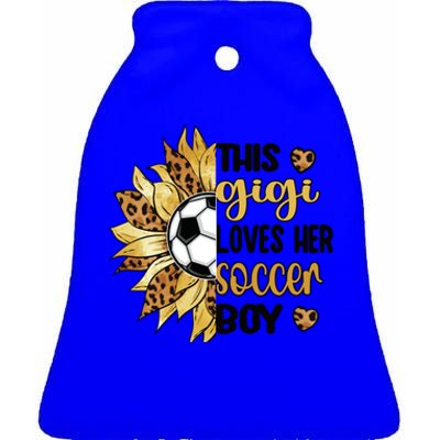 This Gigi Loves Her Soccer Boy Soccer Gigi Grandma Cool Gift Ceramic Bell Ornament