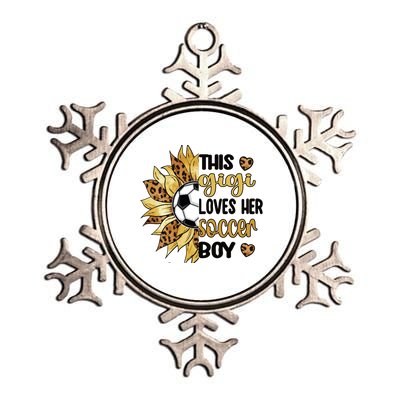 This Gigi Loves Her Soccer Boy Soccer Gigi Grandma Cool Gift Metallic Star Ornament