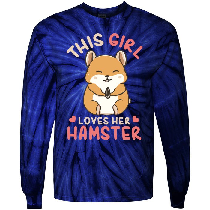 This Girl Loves Her Hamster | Hamster Lover Gift Tie-Dye Long Sleeve Shirt