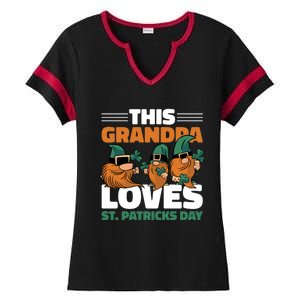 This Grandpa Loves St Patrick's Day Gift Ladies Halftime Notch Neck Tee