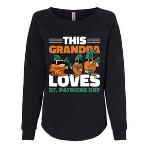 This Grandpa Loves St Patrick's Day Gift Womens California Wash Sweatshirt