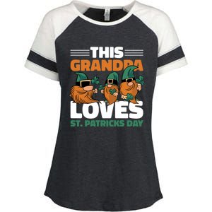 This Grandpa Loves St Patrick's Day Gift Enza Ladies Jersey Colorblock Tee