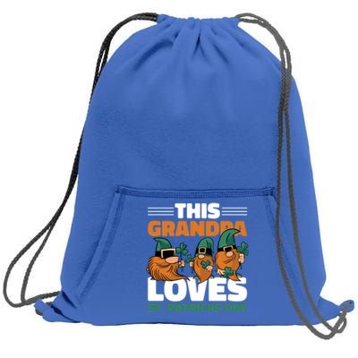 This Grandpa Loves St Patrick's Day Gift Sweatshirt Cinch Pack Bag