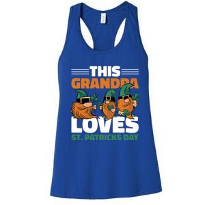 This Grandpa Loves St Patrick's Day Gift Women's Racerback Tank