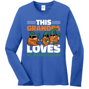 This Grandpa Loves St Patrick's Day Gift Ladies Long Sleeve Shirt