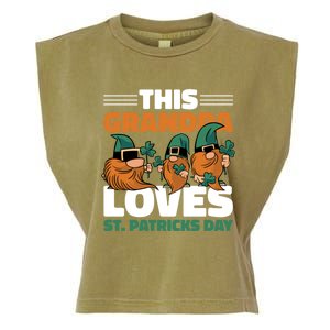 This Grandpa Loves St Patrick's Day Gift Garment-Dyed Women's Muscle Tee