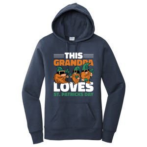 This Grandpa Loves St Patrick's Day Gift Women's Pullover Hoodie