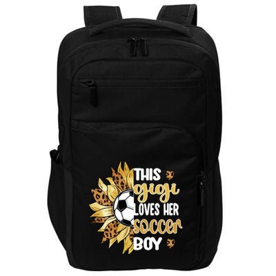 This Gigi Loves Her Soccer Boy Soccer Player Grandma Gigi Cool Gift Impact Tech Backpack
